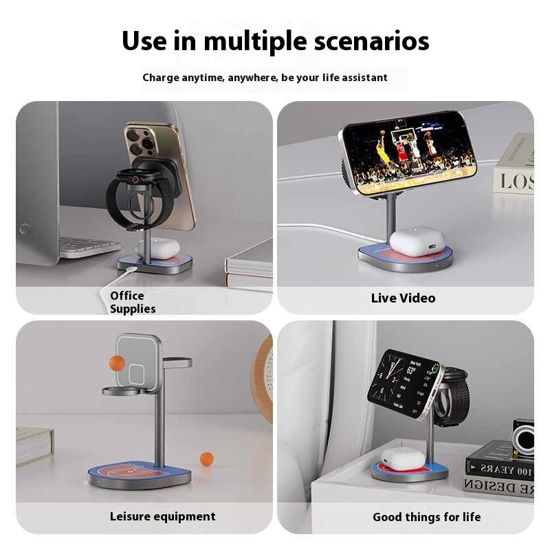 Three-in-one Basketball Magnetic Wireless Charger Abysaz Kollectionz