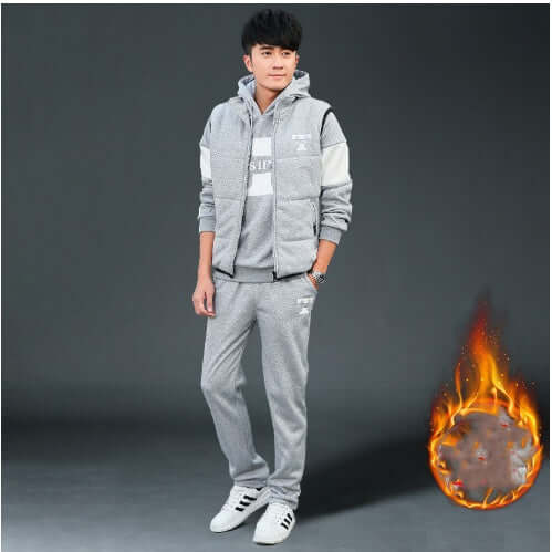 Men Plus Velvet Padded Clothes Suit - Abysaz Kollectionz