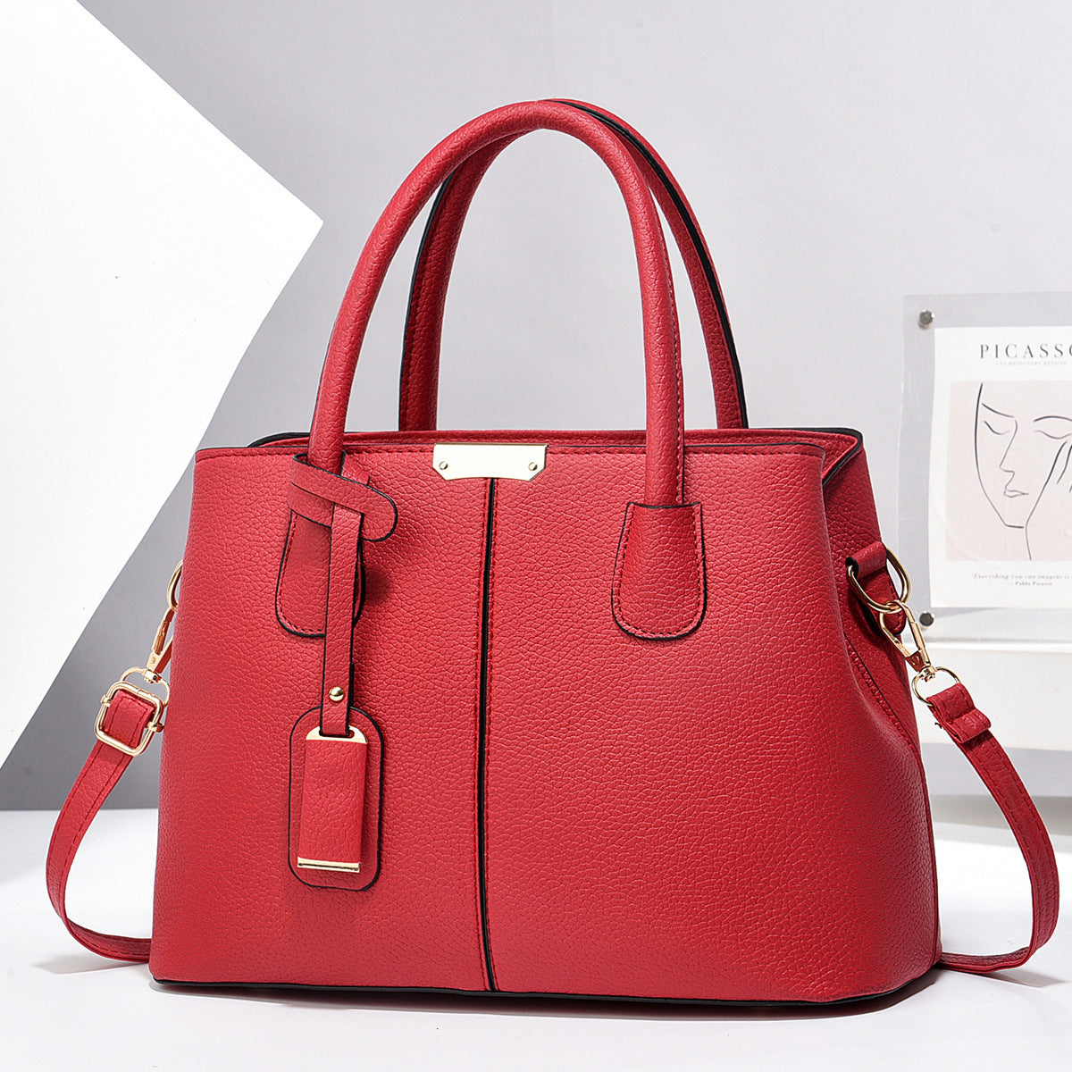 Women PU Leather Handbags Ladies Large Capacity Tote Bag Female Square Shoulder Bags New Fashion Crossbody Bags - Abysaz Kollectionz