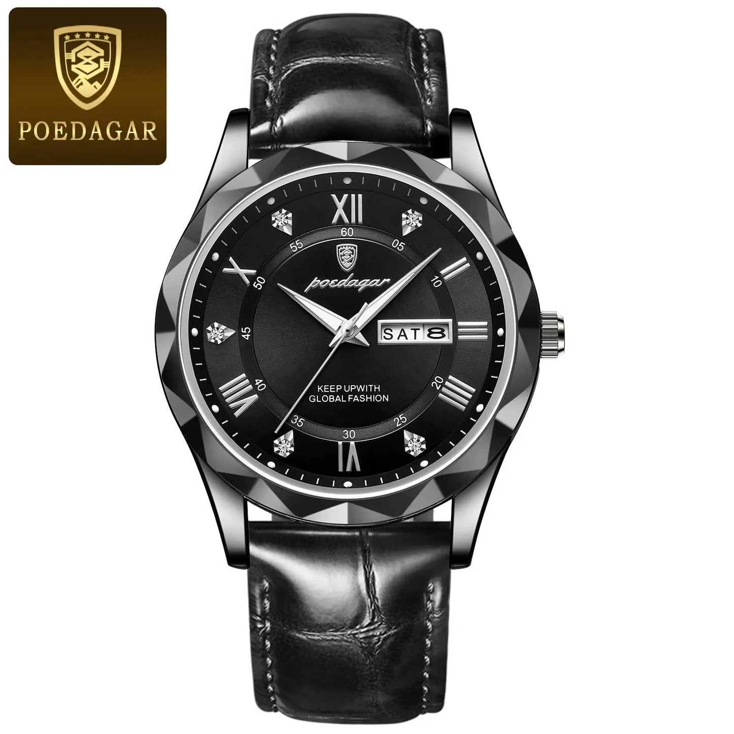 Leather Belt Men's Luxury Fashion Quartz Wrist Watch - Abysaz Kollectionz