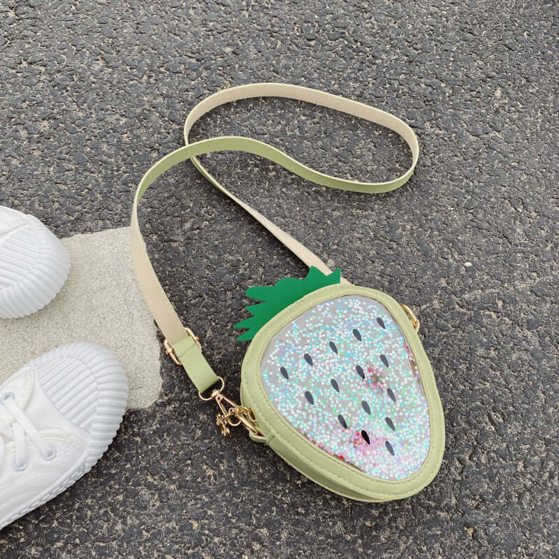 Summer Children's Pineapple Strawberry One Shoulder Jelly Bag - Abysaz Kollectionz