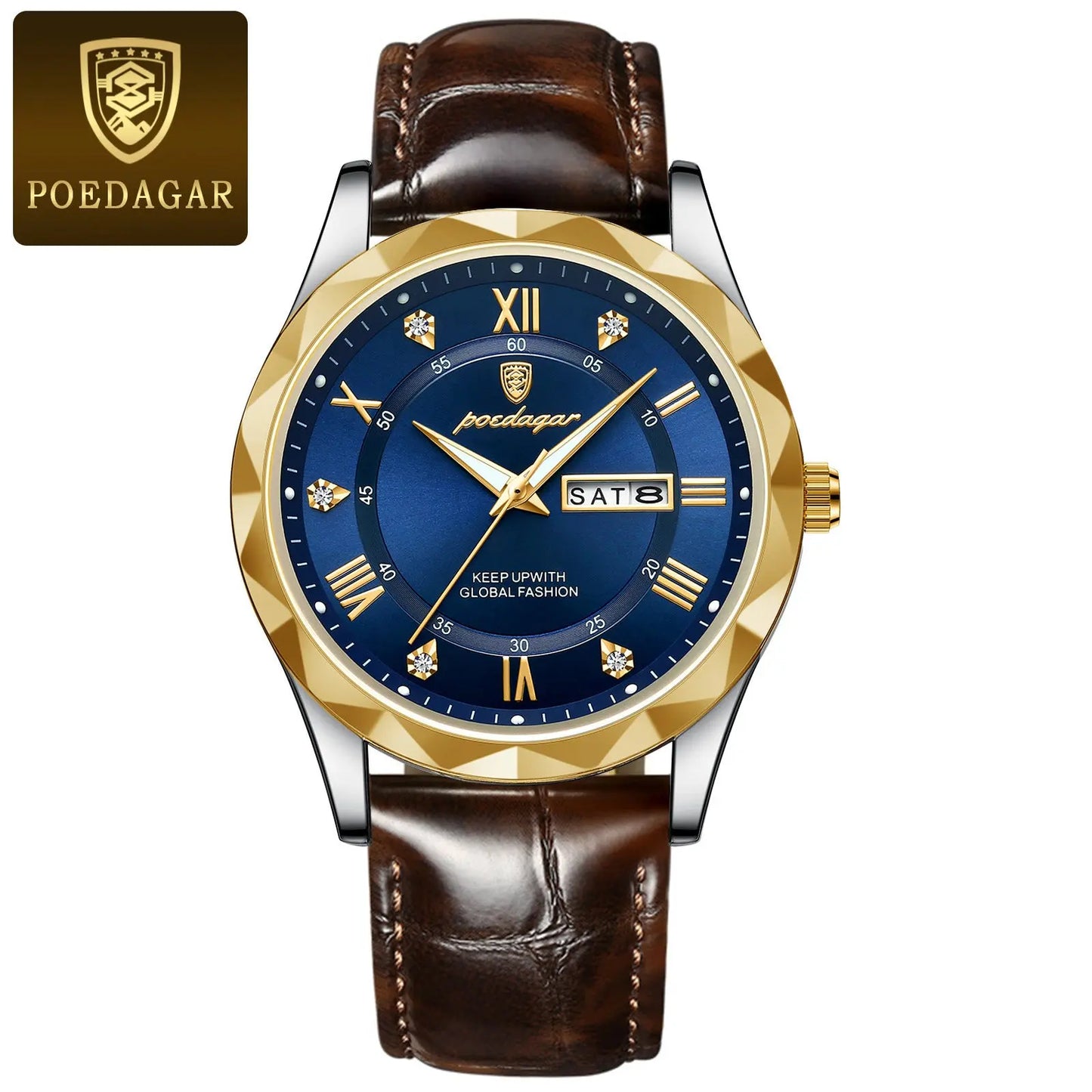 Leather Belt Men's Luxury Fashion Quartz Wrist Watch - Abysaz Kollectionz