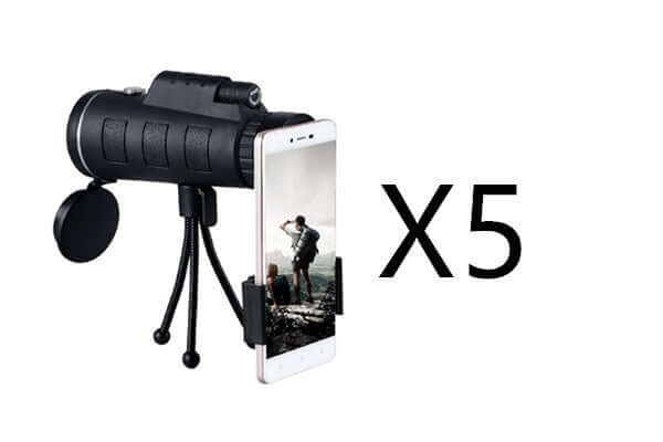 Abysaz Kollectionz Compatible with Apple, Monocular Telescope Zoom Scope with Compass Phone Clip Tripod - Abysaz Kollectionz
