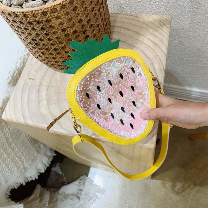 Summer Children's Pineapple Strawberry One Shoulder Jelly Bag - Abysaz Kollectionz