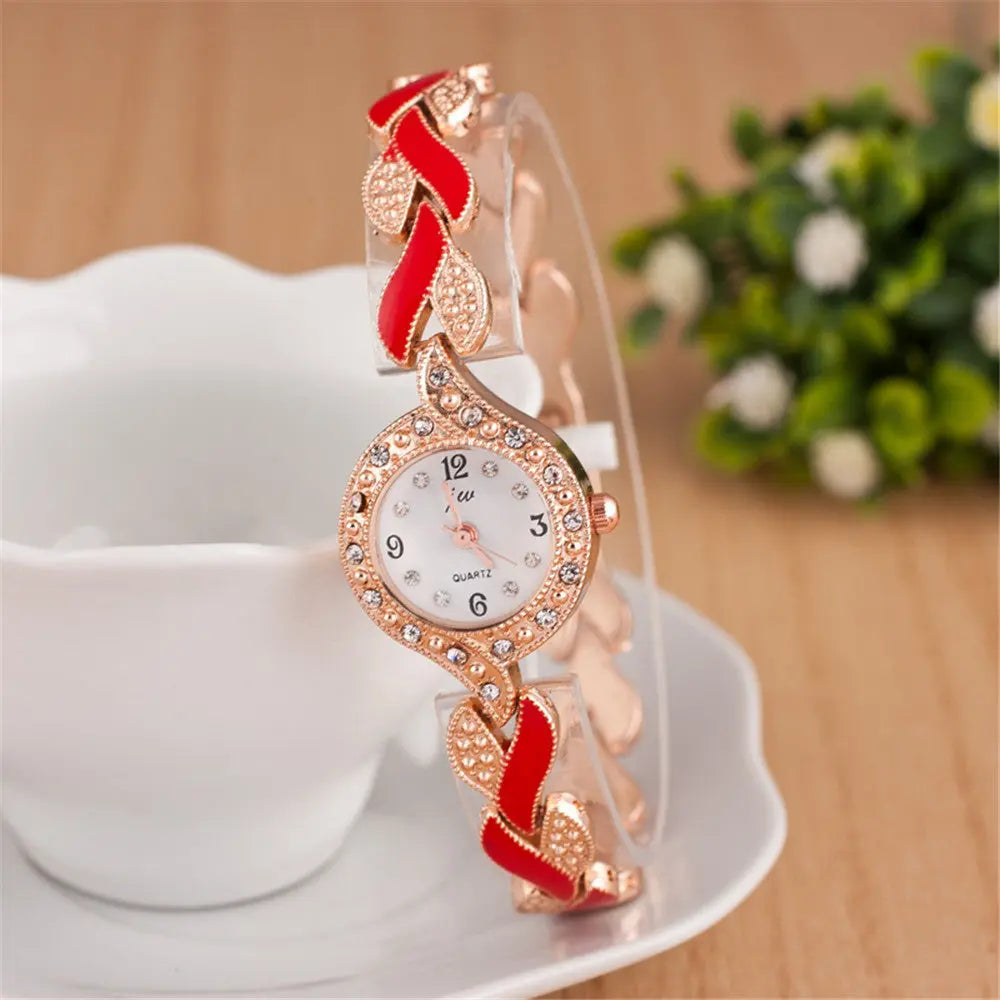 Leaf bracelet quartz wrist watch - Abysaz Kollectionz