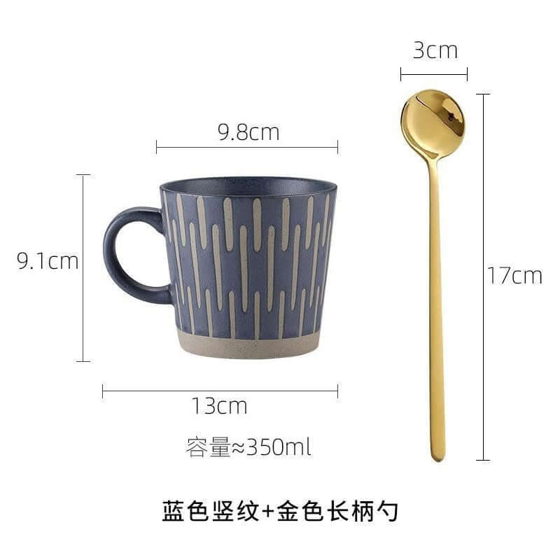 Stoneware Mug Coffee Cup Couple Water Cup - Abysaz Kollectionz