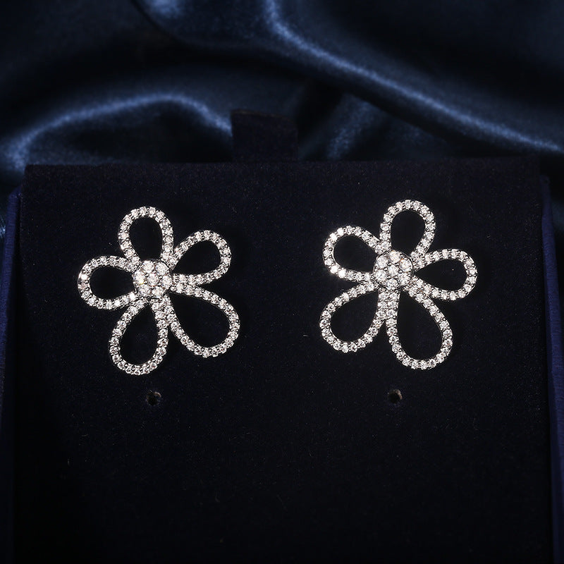 S925 Sterling Silver Five Petal Jewellery Set Abysaz Kollectionz