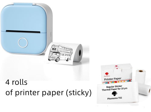 Portable Mini Thermal Label Printer Home Photo Printer Student Wrong Question Printer Bluetooth-compatible Mini Label Printer Price Tag Abysaz Kollectionz