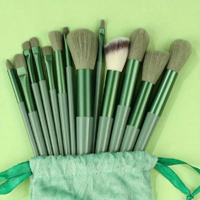 Makeup Brush Set- Soft And Fluffy Professional Makeup Foundation, Powder Eyeshadow, Kabuki Mixed Makeup Brush, Beauty Kit, Makeup Sponge, Beauty Gift, Makeup Beginner -13 Pieces - Abysaz Kollectionz