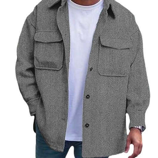 Coat Men Polo Collar Top Men Fashion Work Clothes Abysaz Kollectionz
