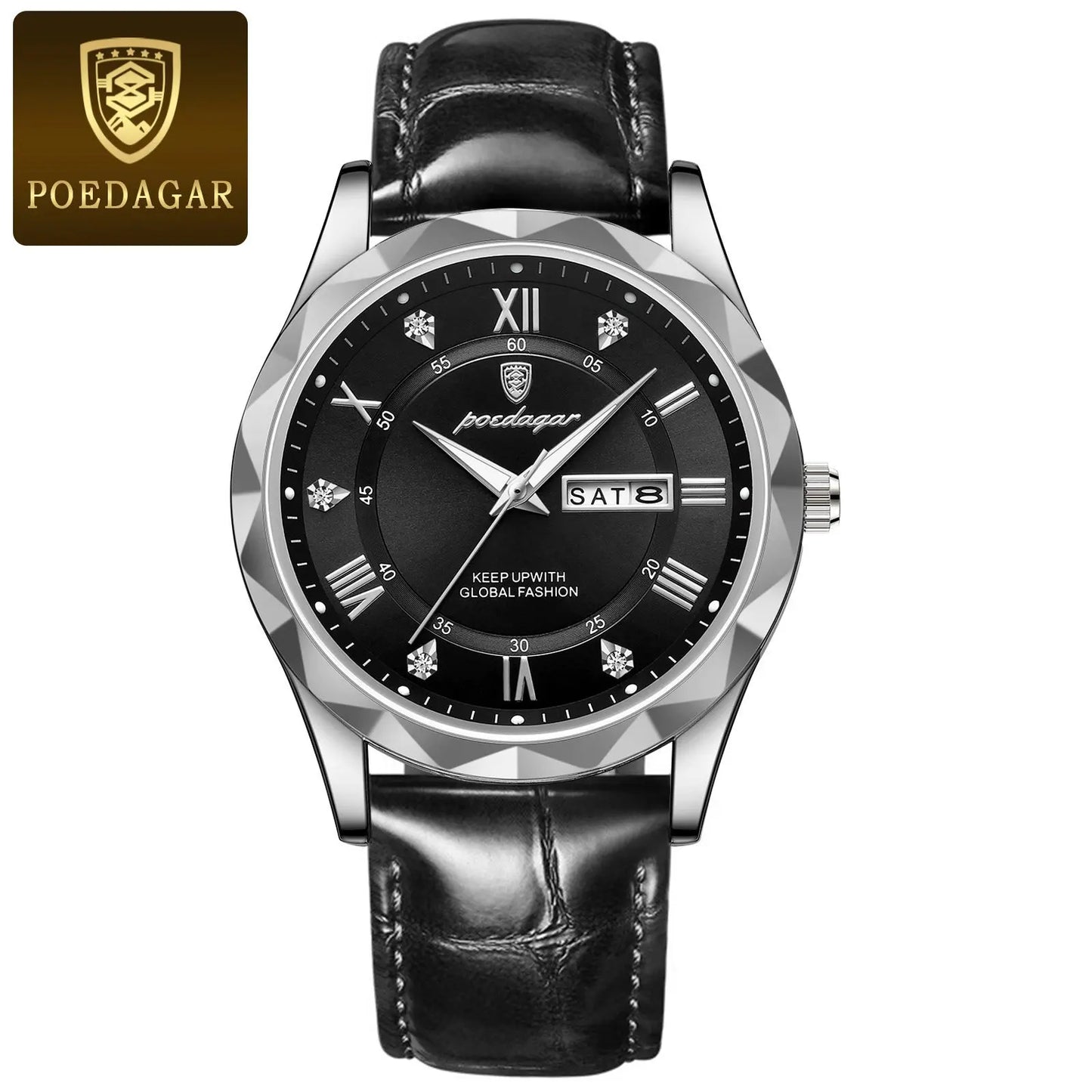 Leather Belt Men's Luxury Fashion Quartz Wrist Watch - Abysaz Kollectionz