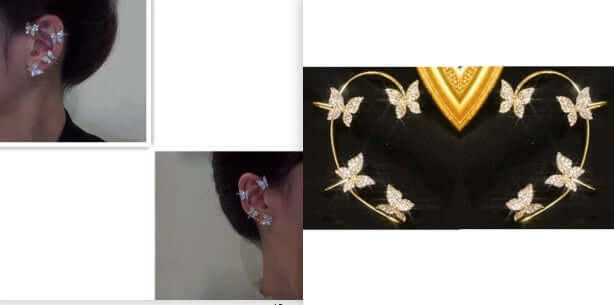 Abysaz Kollectionz Fashion Earring Butterfly Ear Clip And Ear Hook Jewelry - Abysaz Kollectionz