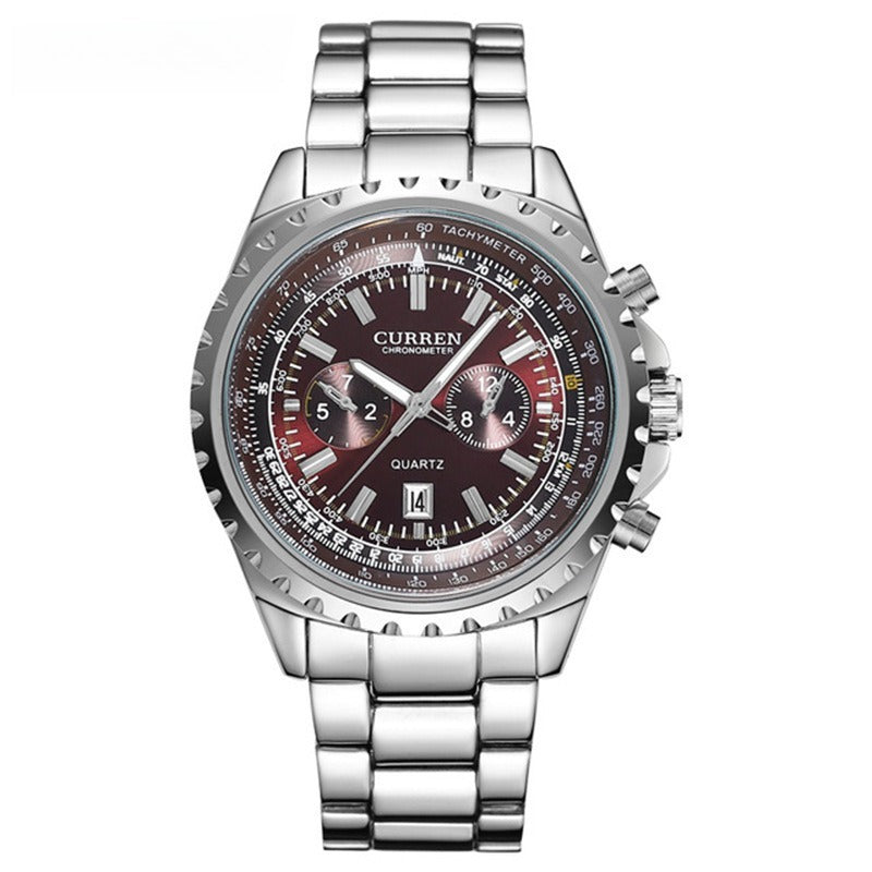 Men's Casual Quartz Movement Steel Band Wrist Business Watch Abysaz Kollectionz
