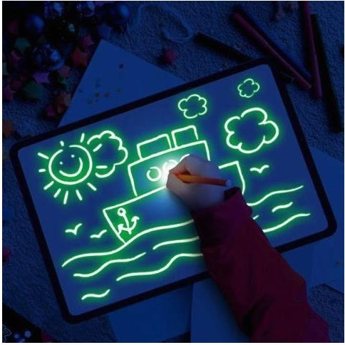 Educational Toy Drawing Pad 3D Magic 8 Light Effects Puzzle Board Sketchpad Abysaz Kollectionz