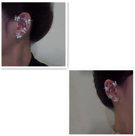 Abysaz Kollectionz Fashion Earring Butterfly Ear Clip And Ear Hook Jewelry - Abysaz Kollectionz
