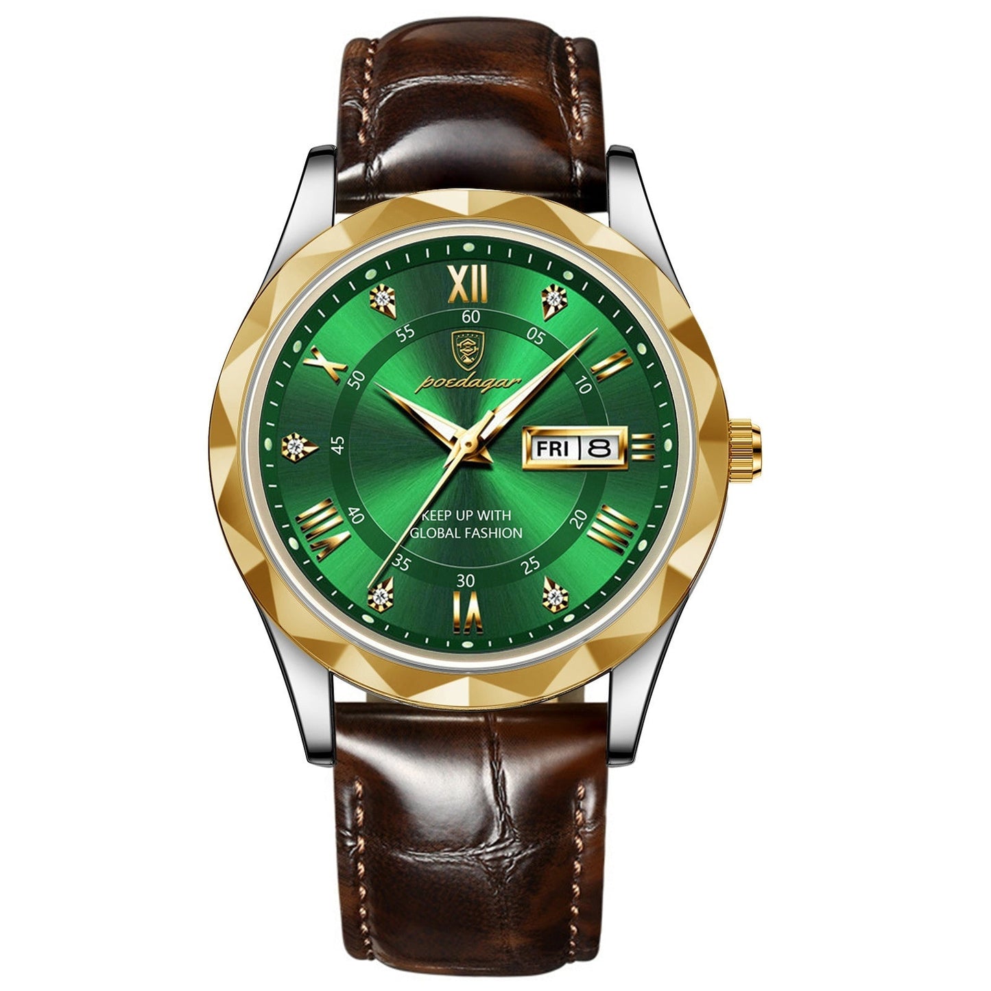 Leather Belt Men's Luxury Fashion Quartz Wrist Watch Abysaz Kollectionz