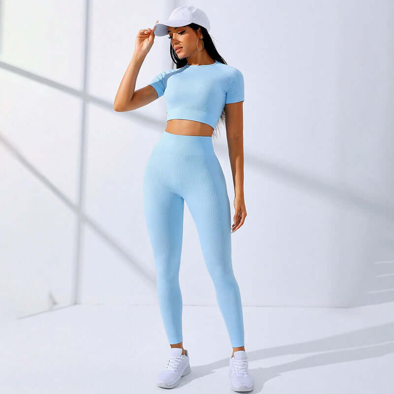 Yoga Clothes Suit Sports High Waist Workout Clothes Abysaz Kollectionz