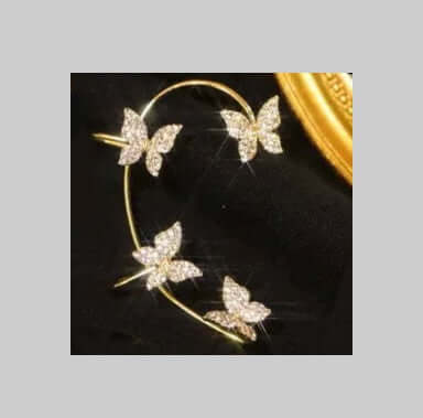 Abysaz Kollectionz Fashion Earring Butterfly Ear Clip And Ear Hook Jewelry - Abysaz Kollectionz