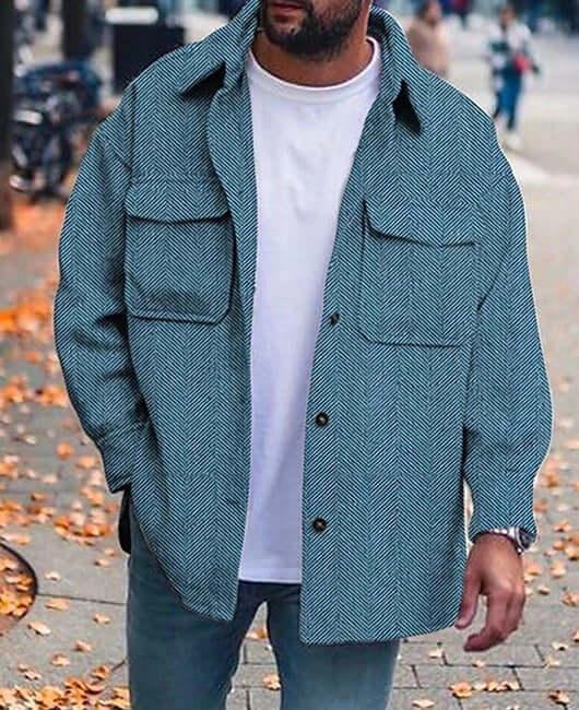 Coat Men Polo Collar Top Men Fashion Work Clothes Abysaz Kollectionz