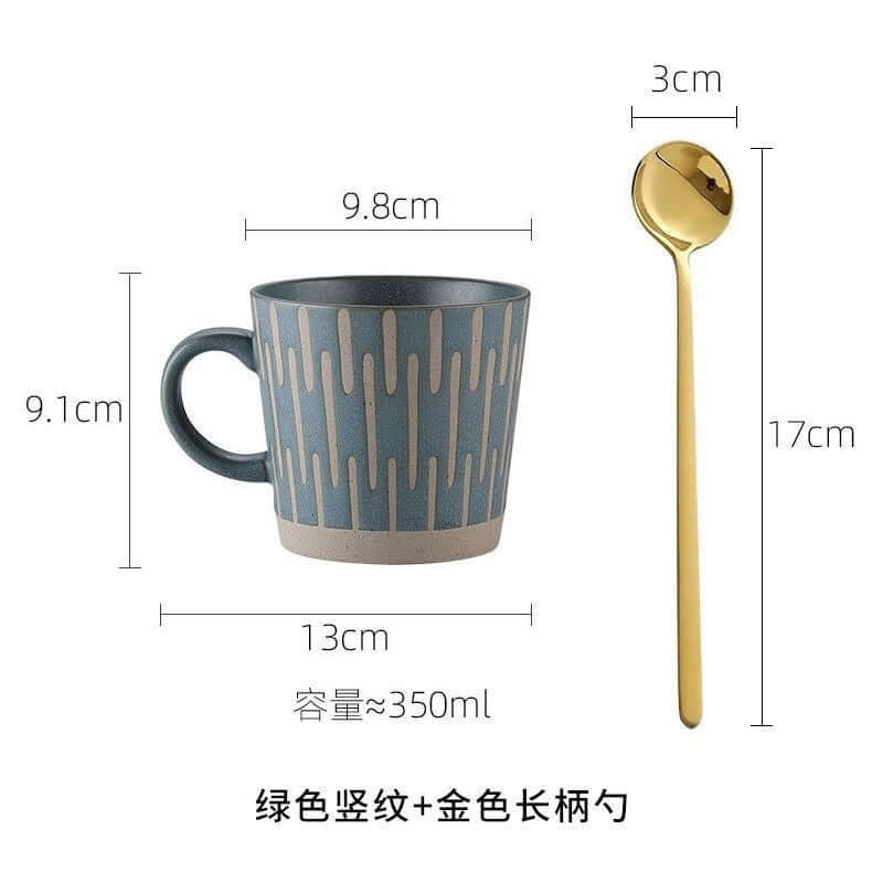 Stoneware Mug Coffee Cup Couple Water Cup - Abysaz Kollectionz