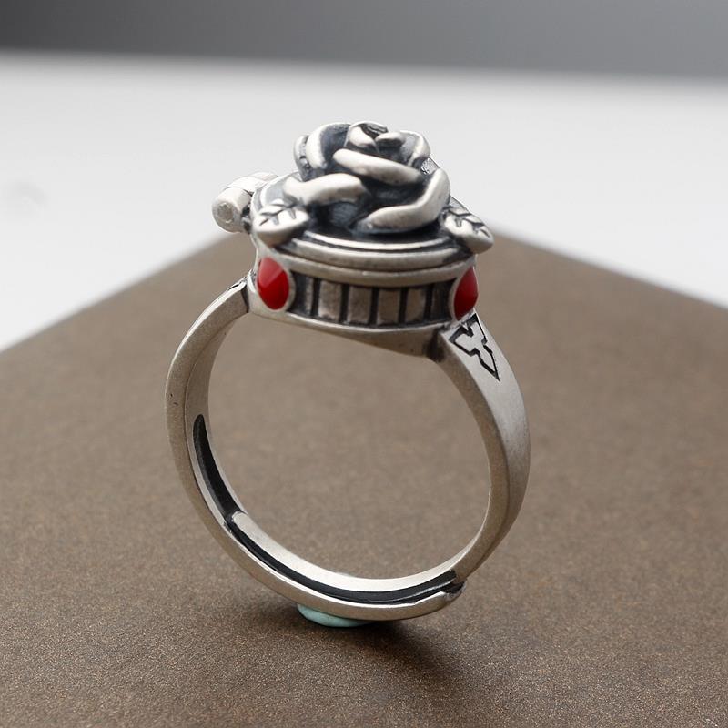 Openable Ring Plated White Gold Jewellery Vintage Abysaz Kollectionz