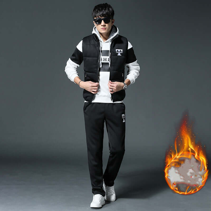 Men Plus Velvet Padded Clothes Suit Abysaz Kollectionz