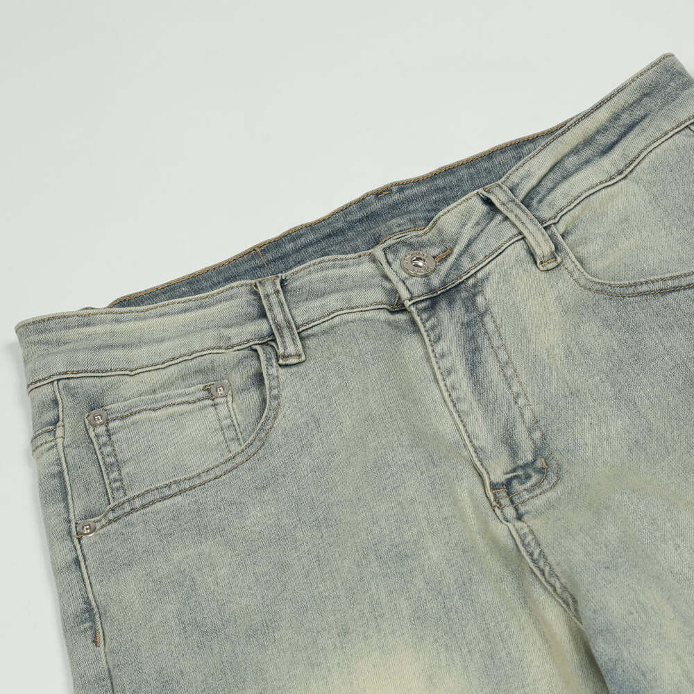 Printed Washed Worn Jeans Men - Abysaz Kollectionz