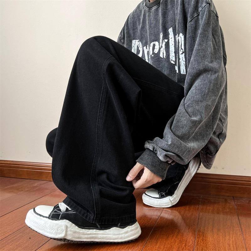 Distressed Straight Jeans For Men Abysaz Kollectionz