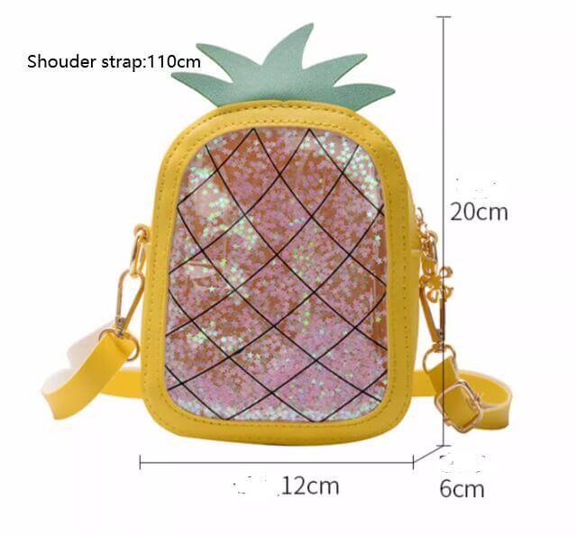 Summer Children's Pineapple Strawberry One Shoulder Jelly Bag Abysaz Kollectionz