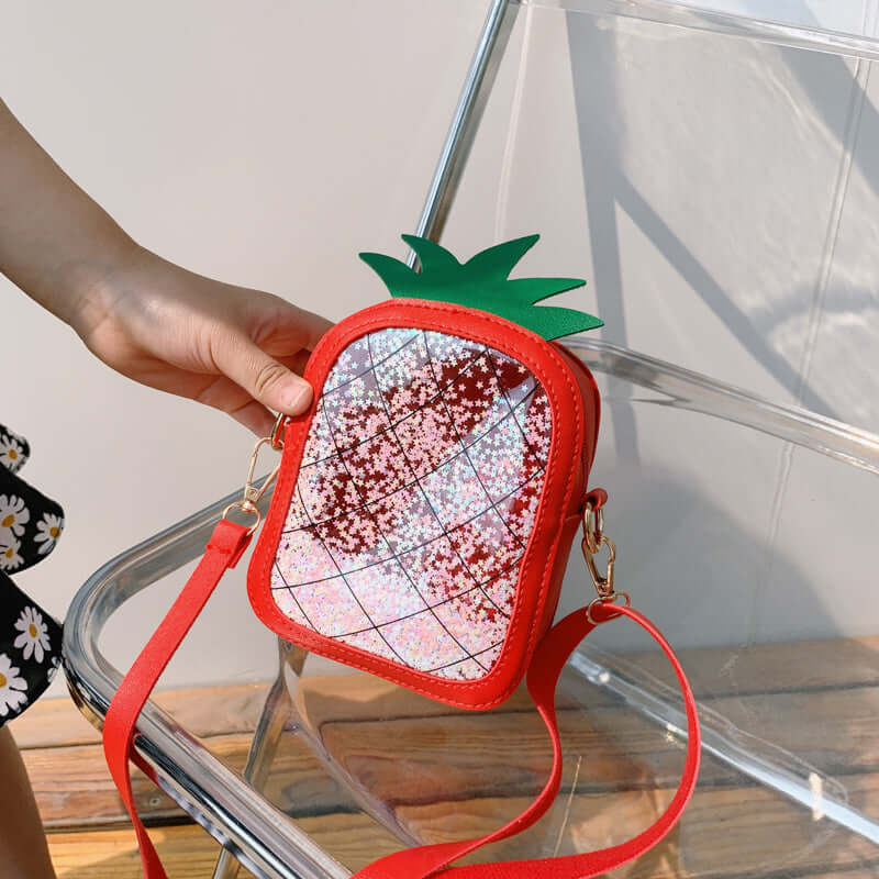 Summer Children's Pineapple Strawberry One Shoulder Jelly Bag - Abysaz Kollectionz