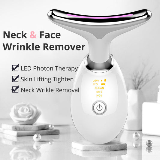 EMS Thermal Neck Lifting And Tighten Massager Electric Microcurrent Wrinkle Remover Abysaz Kollectionz