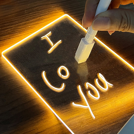 Creative Note Board Creative Led Night Light USB Message Board Holiday Light With Pen Gift For Children Girlfriend Decoration Night Lamp Abysaz Kollectionz