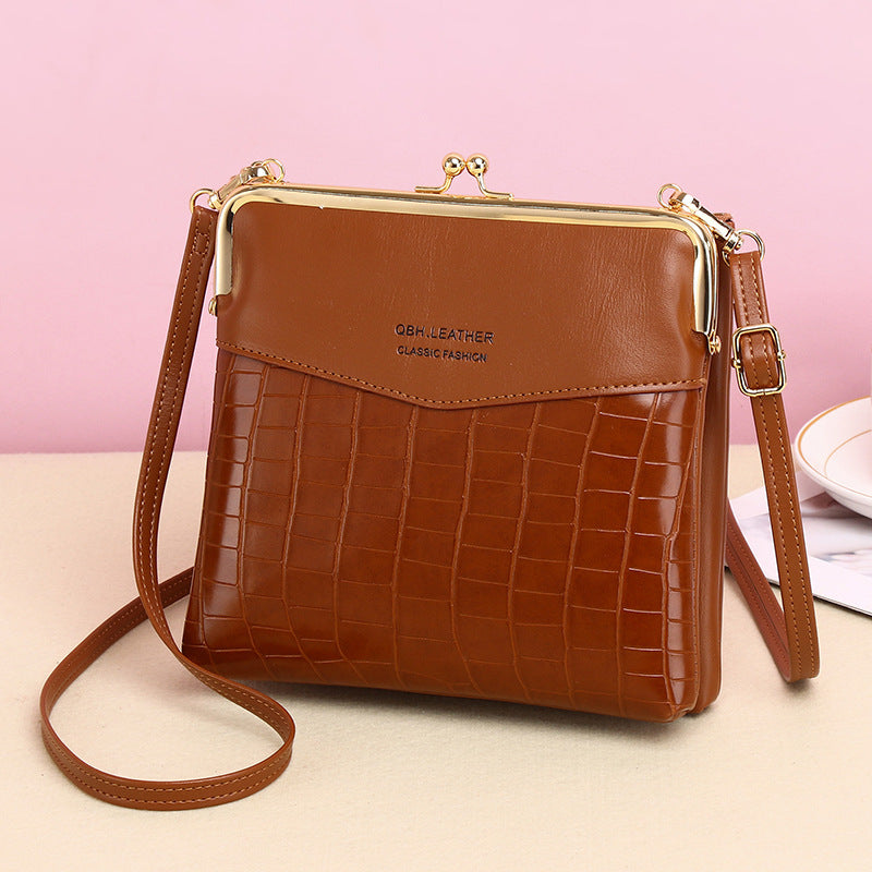 Lock Shoulder Bags Women Alligator Pattern Crossbody Phone Bag - Abysaz Kollectionz