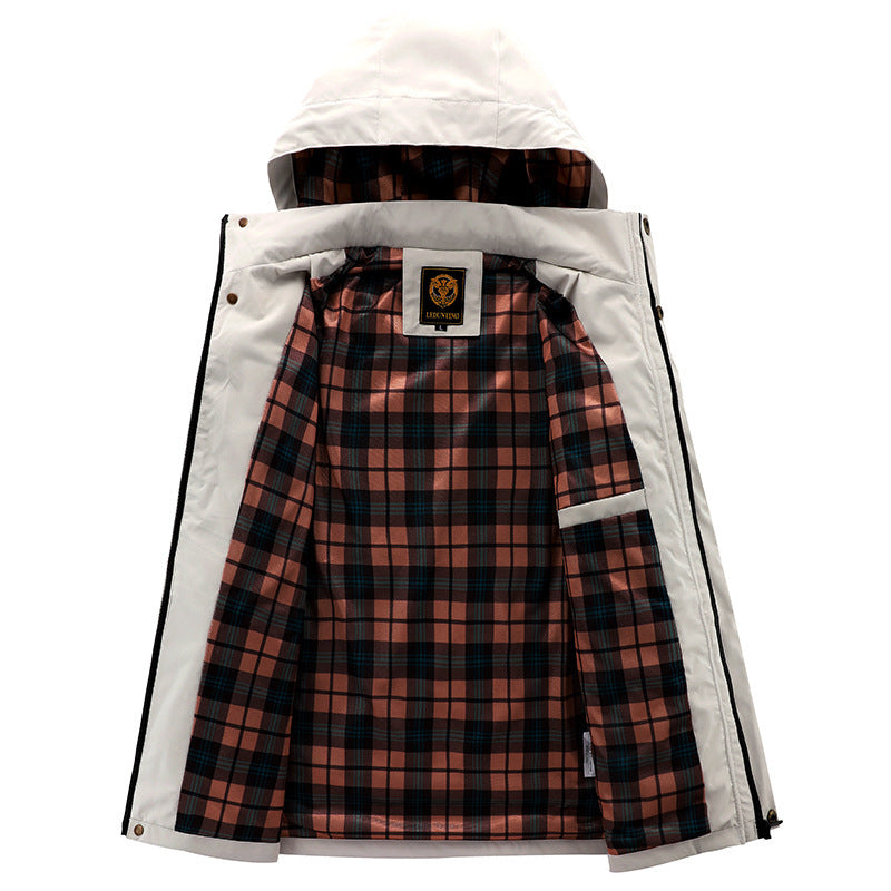 Fashion Men's Casual Windbreaker Jackets Hooded Jacket Man Waterproof Outdoor Soft Shell Winter Coat Clothing Warm Thick Tops Abysaz Kollectionz