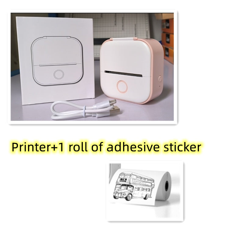 Portable Mini Thermal Label Printer Home Photo Printer Student Wrong Question Printer Bluetooth-compatible Mini Label Printer Price Tag Abysaz Kollectionz