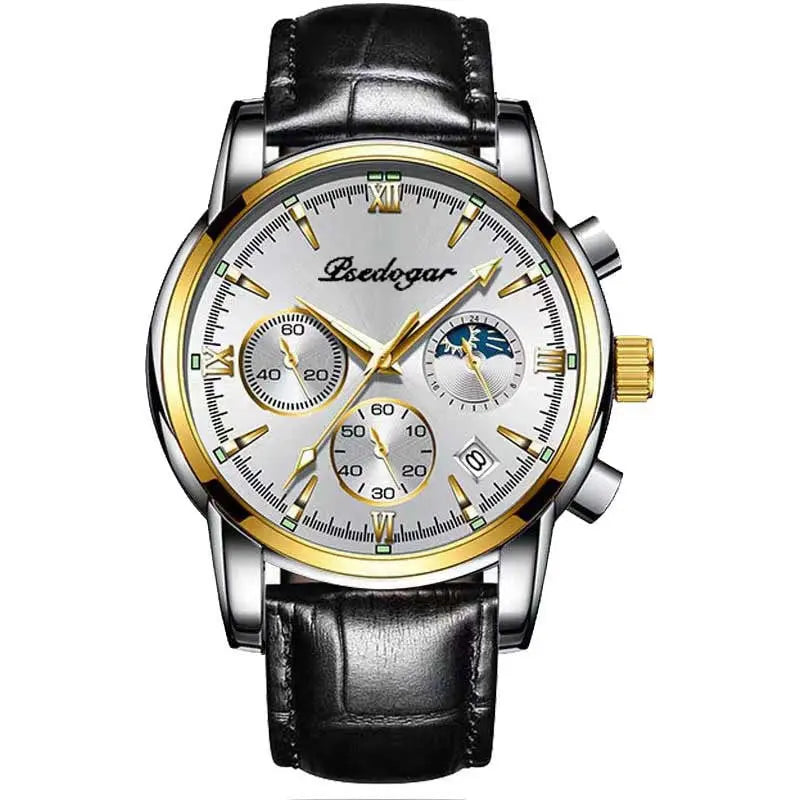 Men's Multi-functional Fashion Quartz Business Steel Belt Wrist Watch - Abysaz Kollectionz