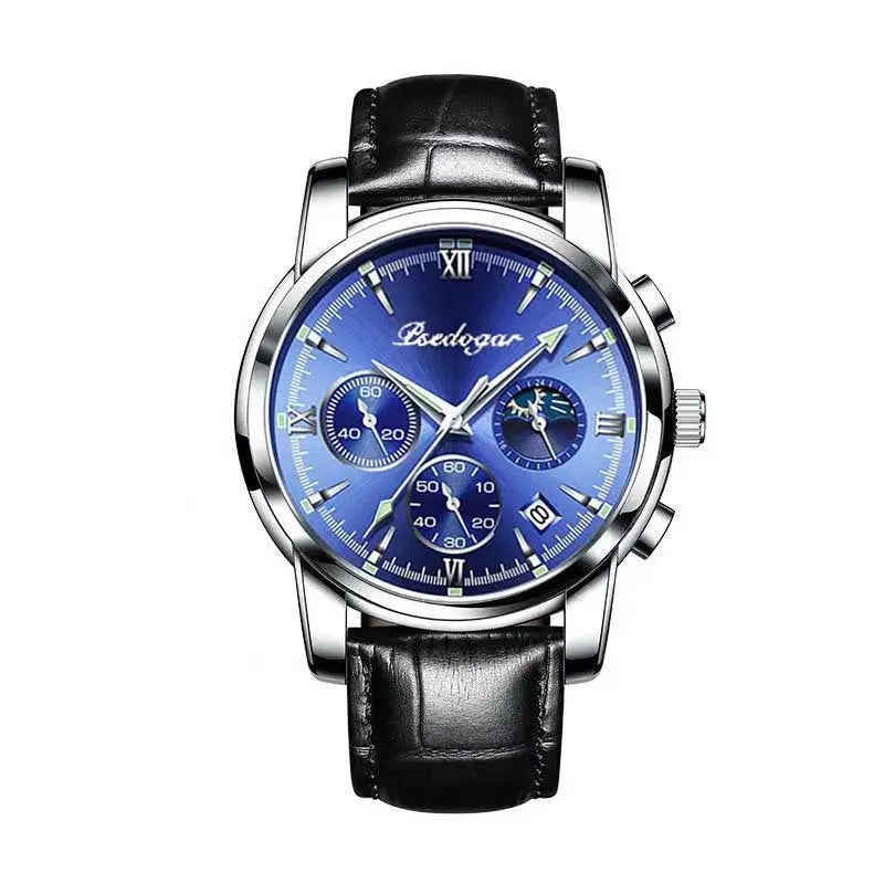 Men's Multi-functional Fashion Quartz Business Steel Belt Wrist Watch - Abysaz Kollectionz