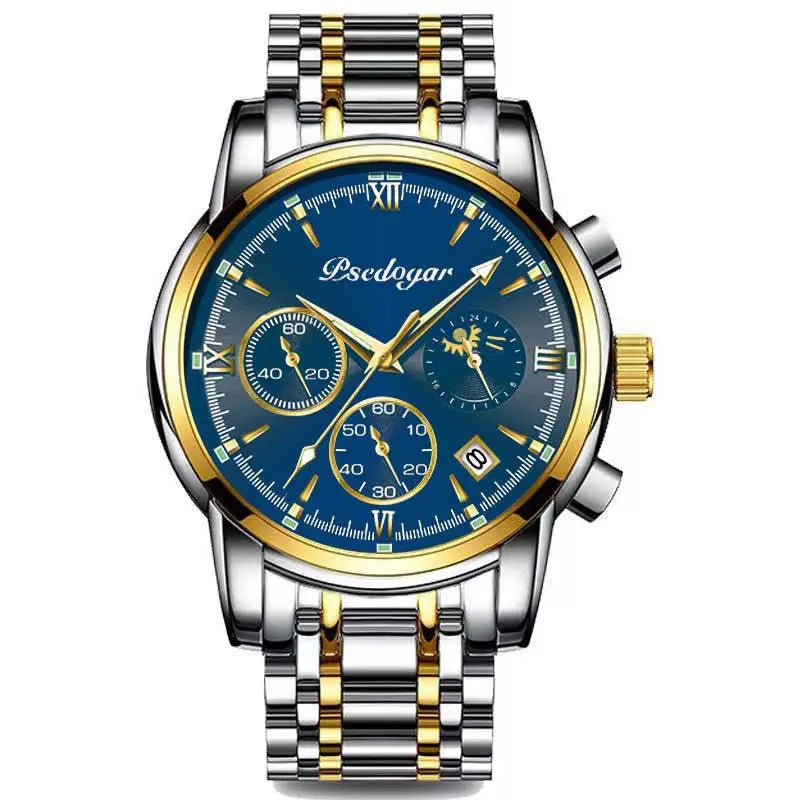 Men's Multi-functional Fashion Quartz Business Steel Belt Wrist Watch - Abysaz Kollectionz
