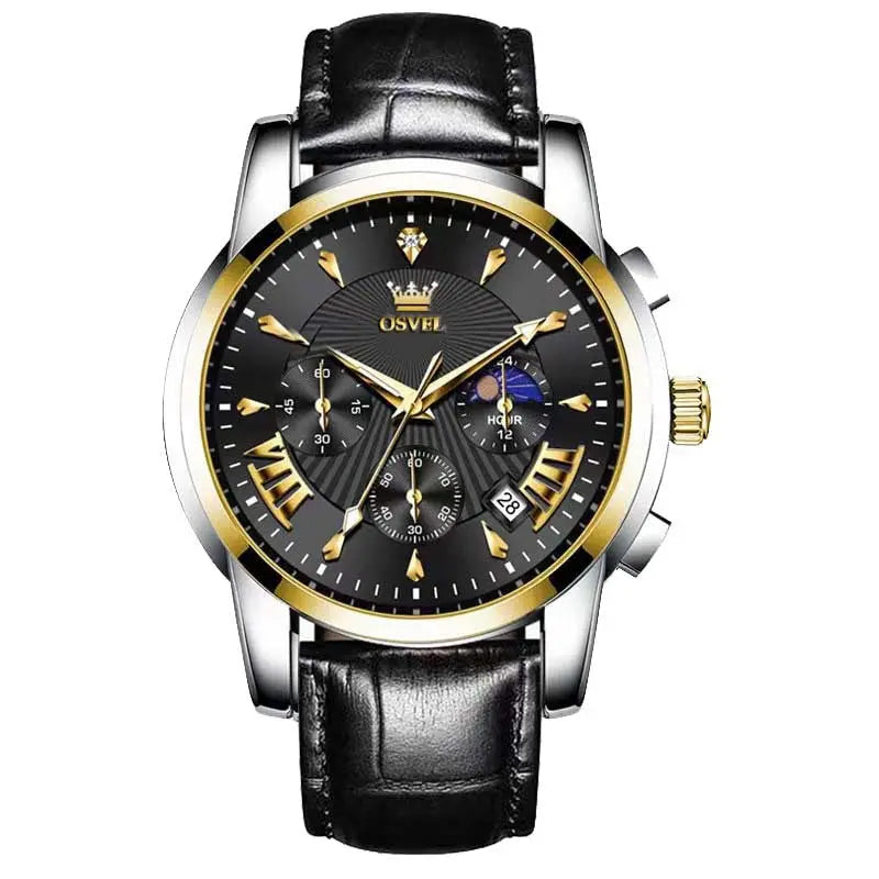 Men's Multi-functional Fashion Quartz Business Steel Belt Wrist Watch - Abysaz Kollectionz