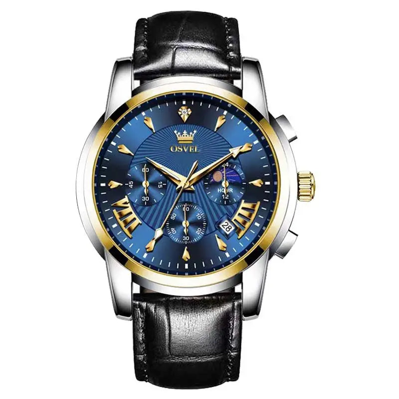 Men's Multi-functional Fashion Quartz Business Steel Belt Wrist Watch - Abysaz Kollectionz