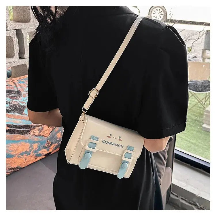 Sanrio Pu Square Bag Anime Shoulder Bags Kawaii Messenger Tote Cute Cartoon Backpacks My melody Cinnamorol Kuromi Fashion Bags - Abysaz Kollectionz