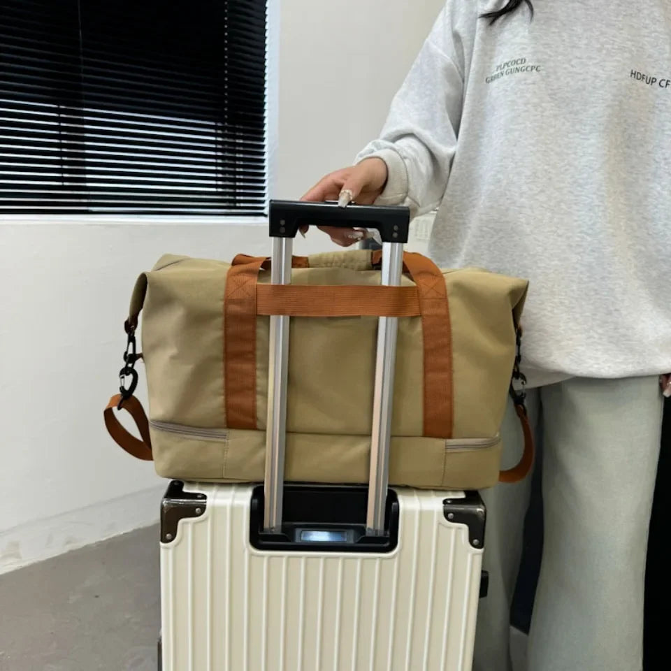 Fashion Men Women Large Capacity Travel Bag Large Capacity Men Sports Bag Waterproof Women Messenger Bag Wet and Dry Abysaz Kollectionz