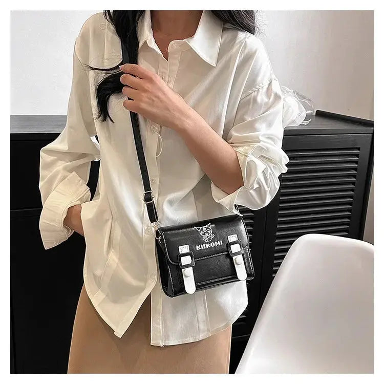 Sanrio Pu Square Bag Anime Shoulder Bags Kawaii Messenger Tote Cute Cartoon Backpacks My melody Cinnamorol Kuromi Fashion Bags - Abysaz Kollectionz