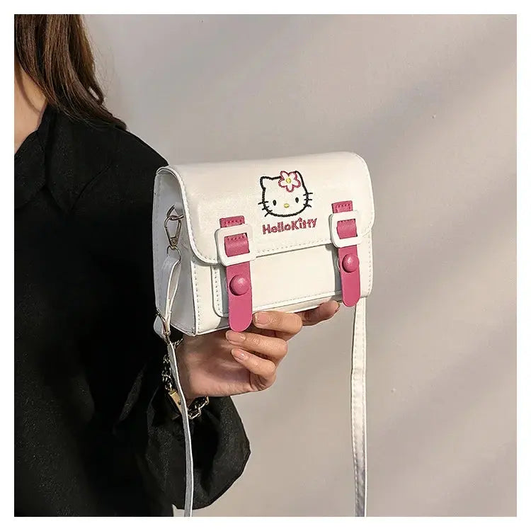 Sanrio Pu Square Bag Anime Shoulder Bags Kawaii Messenger Tote Cute Cartoon Backpacks My melody Cinnamorol Kuromi Fashion Bags - Abysaz Kollectionz