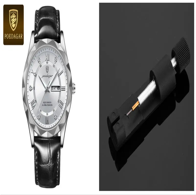 Leather Belt Men's Luxury Fashion Quartz Wrist Watch - Abysaz Kollectionz