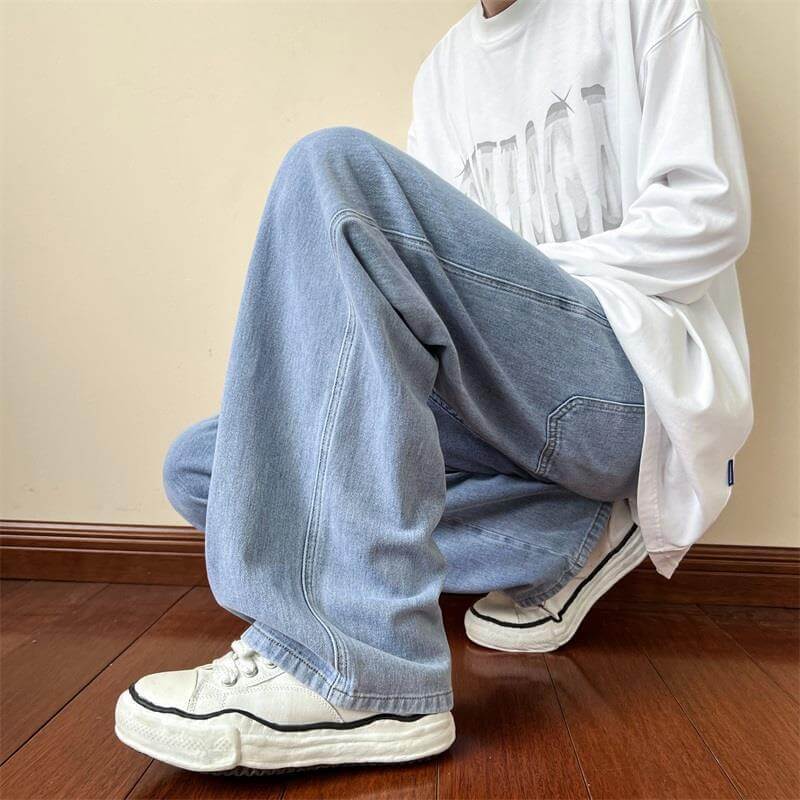 Distressed Straight Jeans For Men Abysaz Kollectionz