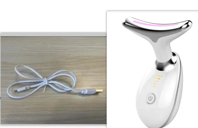 EMS Thermal Neck Lifting And Tighten Massager Electric Microcurrent Wrinkle Remover - Abysaz Kollectionz