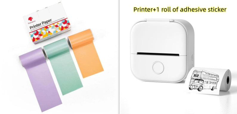 Portable Mini Thermal Label Printer Home Photo Printer Student Wrong Question Printer Bluetooth-compatible Mini Label Printer Price Tag Abysaz Kollectionz