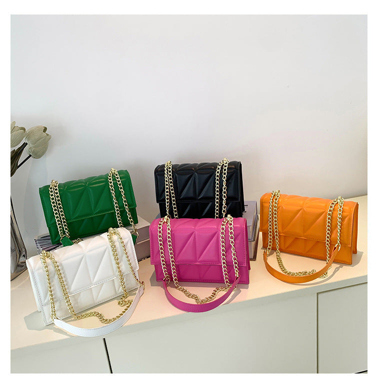 Small Square Bags Fashion Chain Crossbody Shoulder Bag - Abysaz Kollectionz