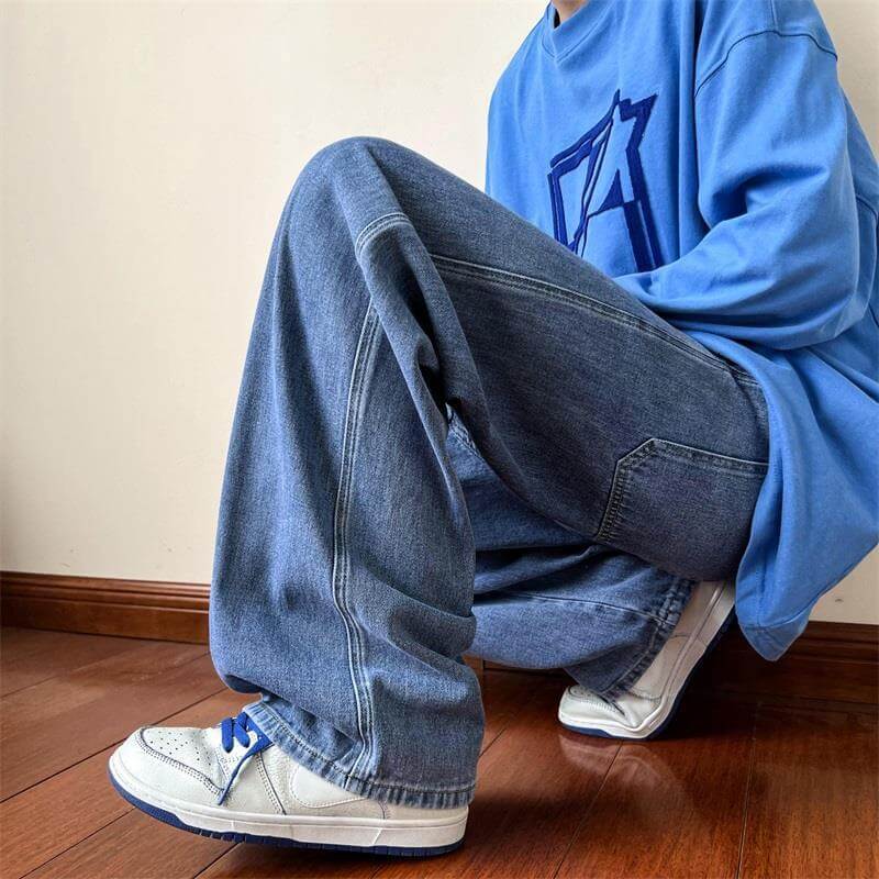 Distressed Straight Jeans For Men Abysaz Kollectionz